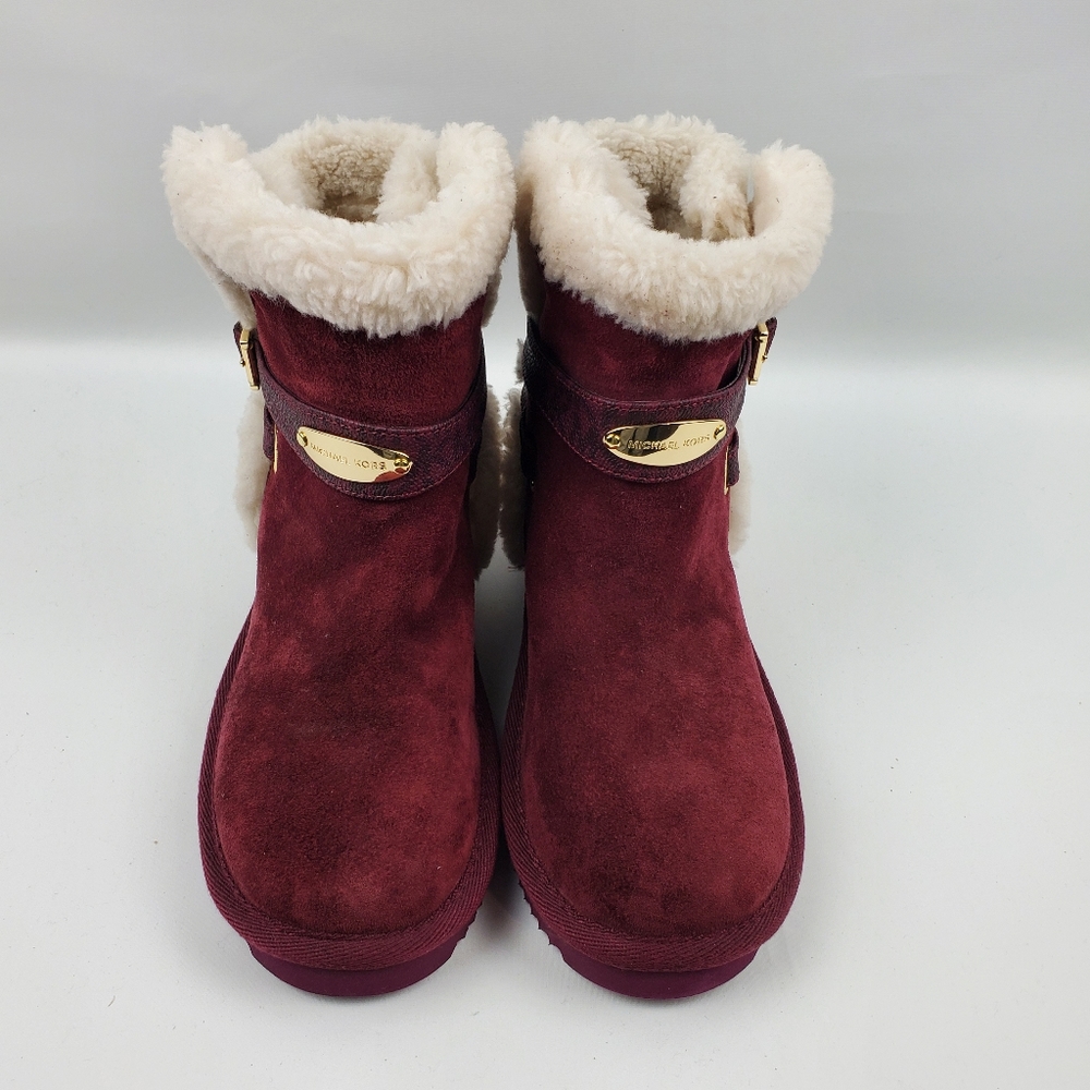Michael Kors Women Suede Fur Shearling Lined Winter Boots - Picture 8 of 10